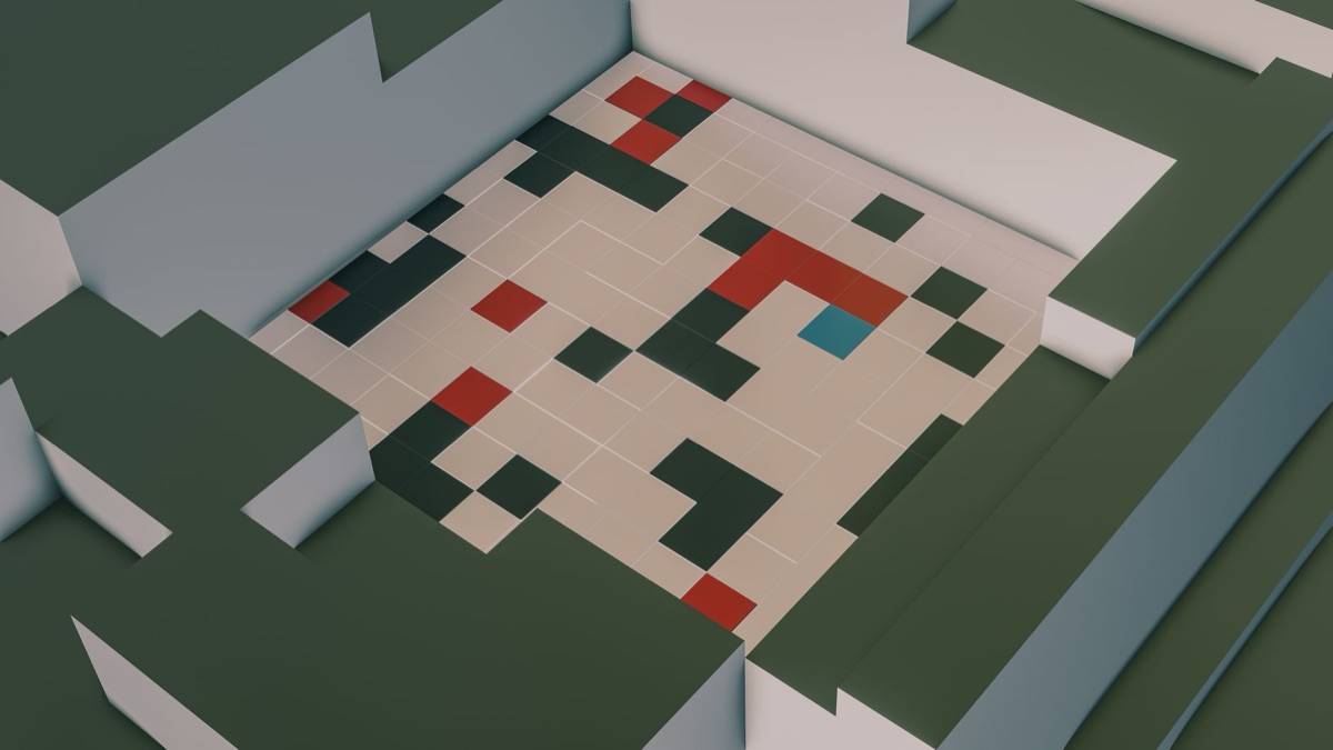 Minecraft-inspirierte Blocklandschaft