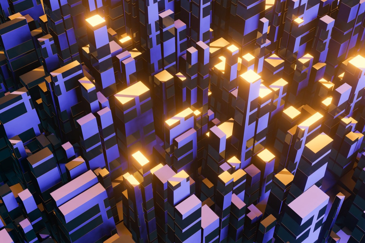 マインクラフト風のブロックの世界
